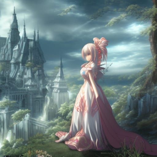 Stunning Anime Digital Painting of Regal Royalty