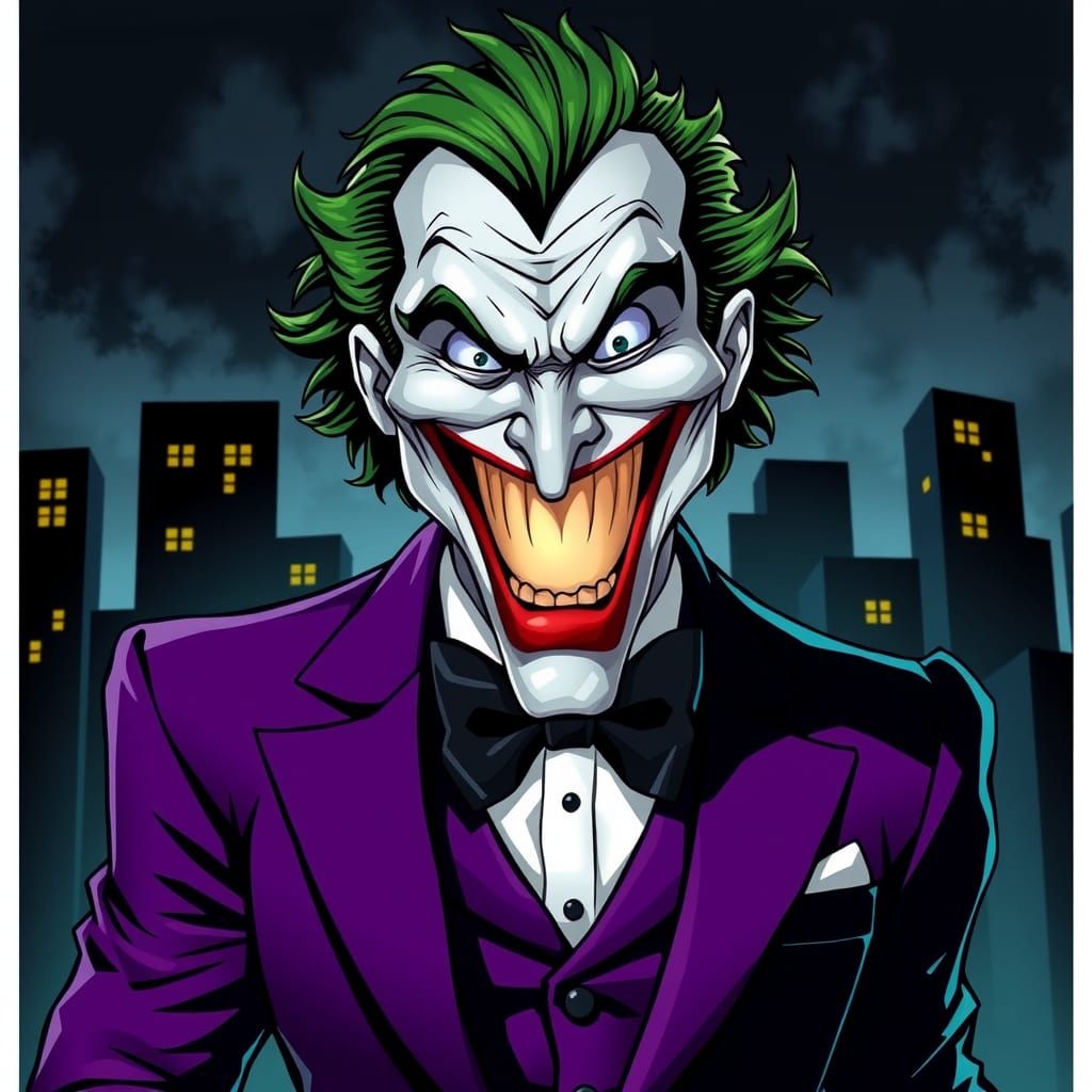 The Joker in Bold, Retro Comic Book Style