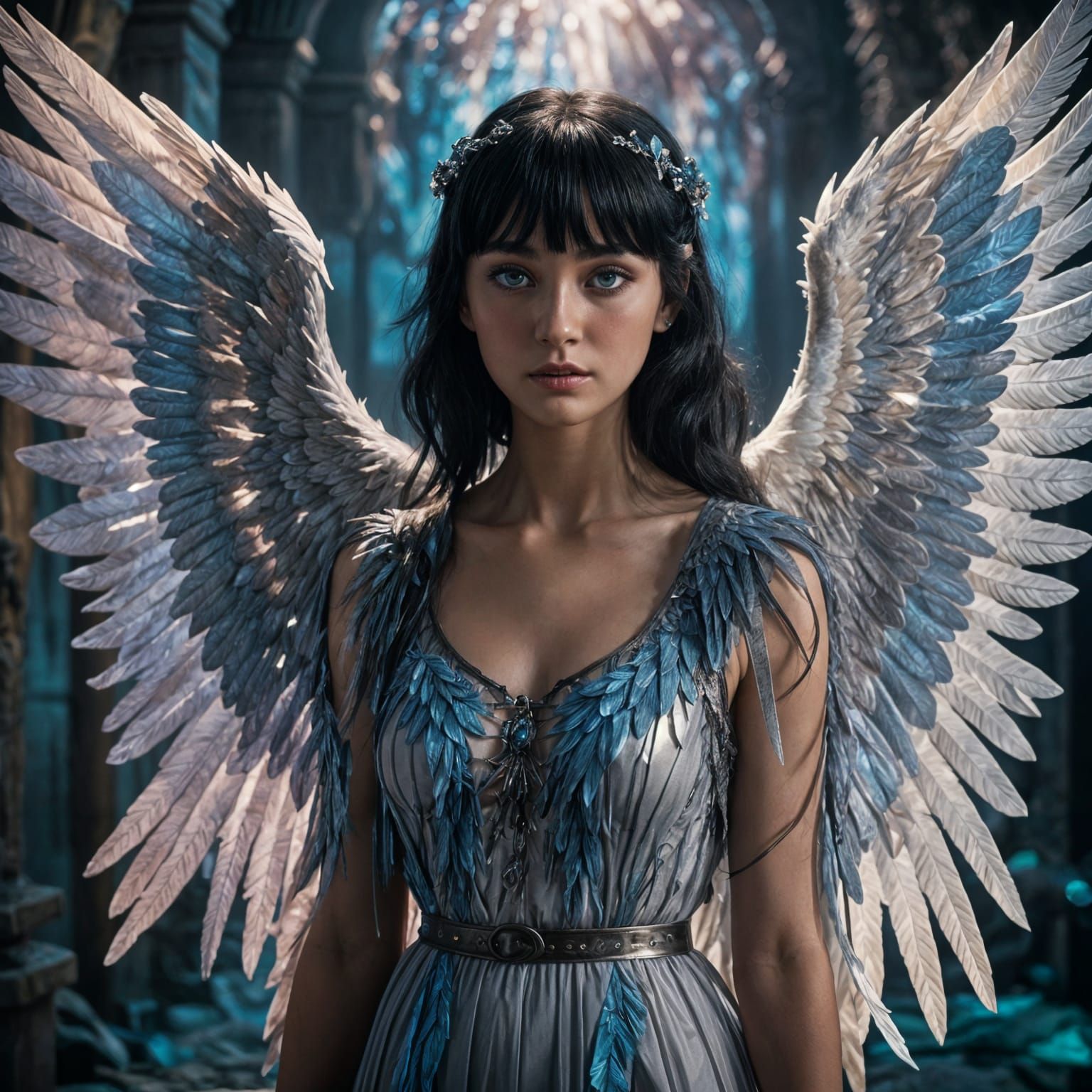 Ethereal Angel in Cinematic Hues