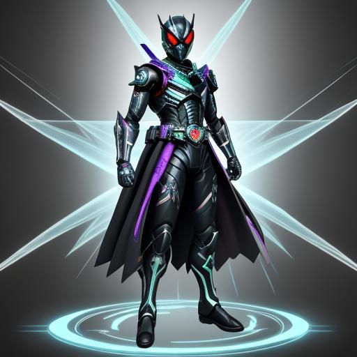 Kamen Rider W in Cyberpunk Style