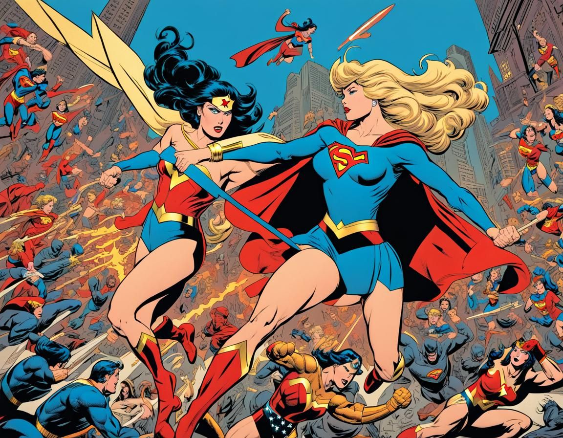 Wonder Woman & Supergirl in an Epic Comic Book Showdown