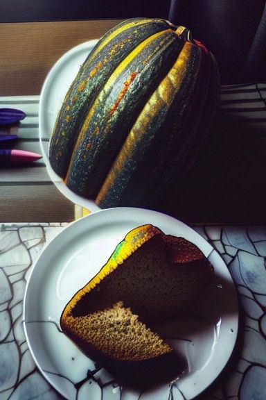 Surreal Underwater Bread Masterpiece with Intricate Details