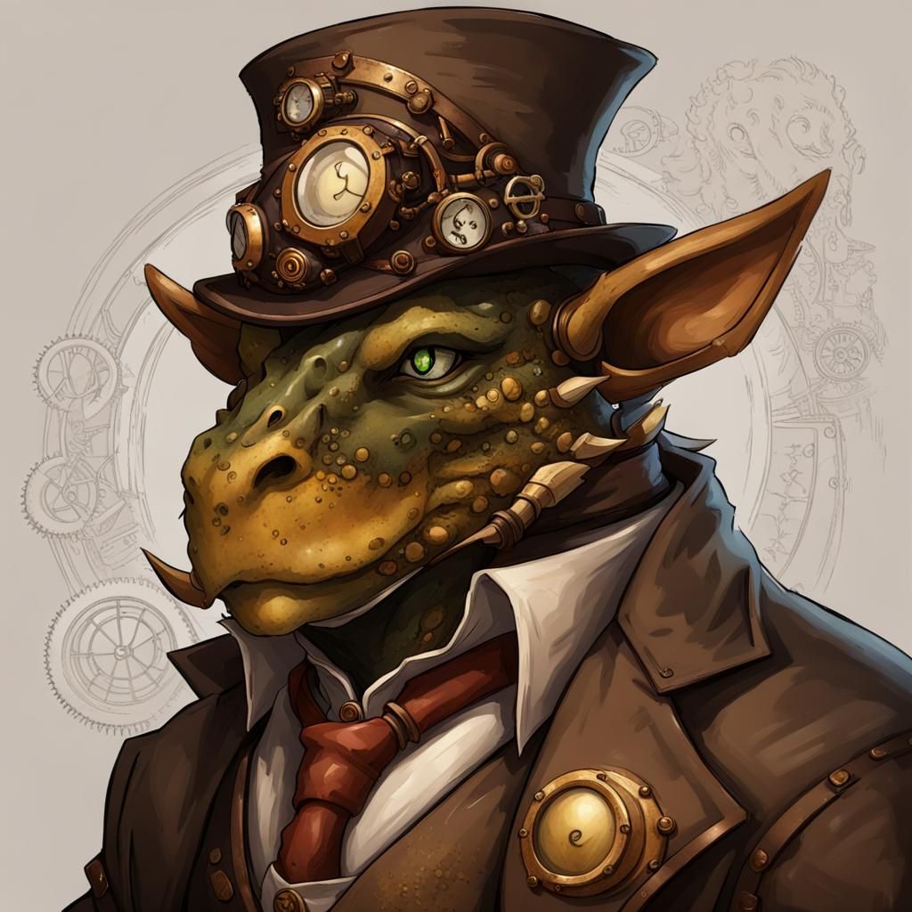 Steampunk Scholar of Ancient Lore