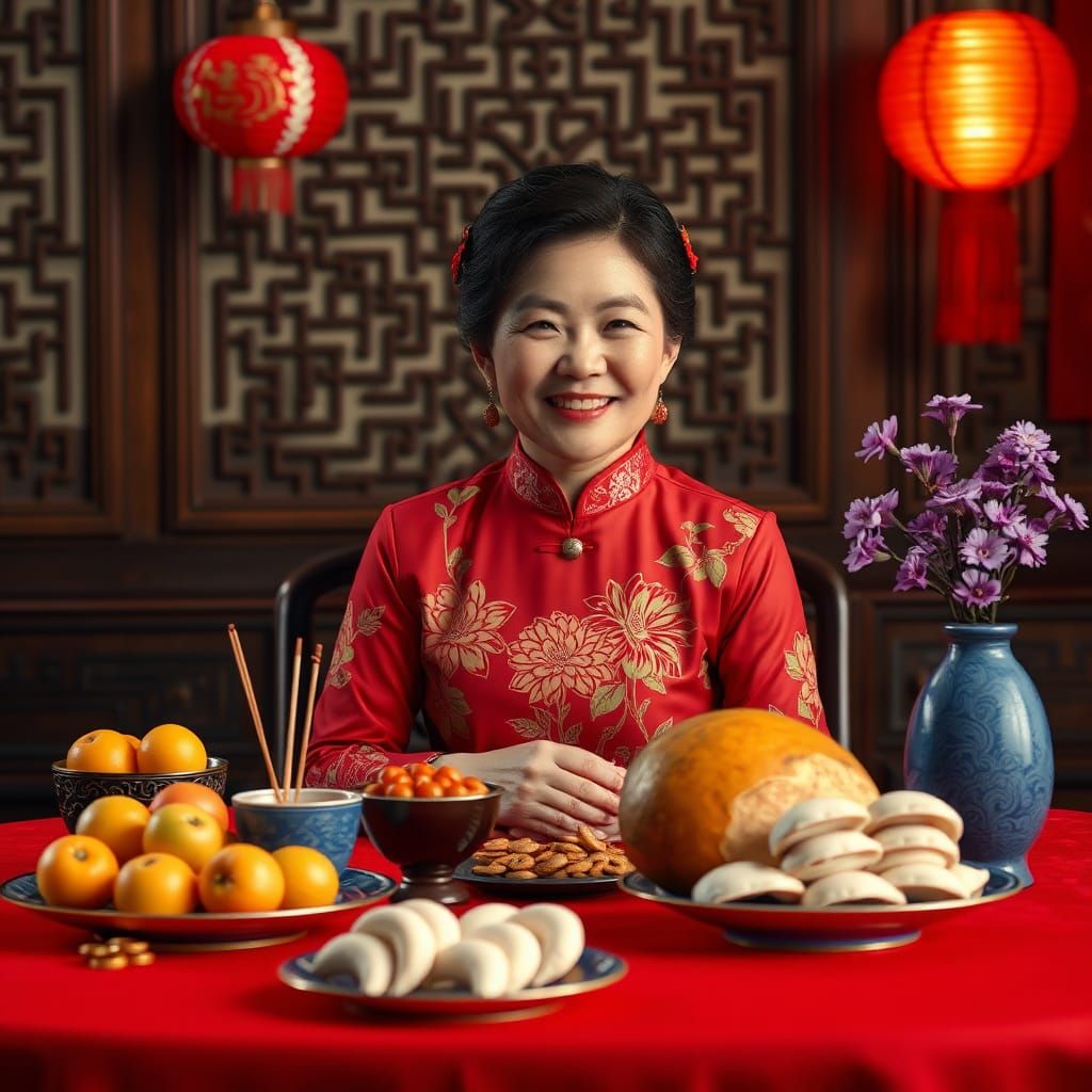 Chinese Goddess in Splendid Chinese Temple