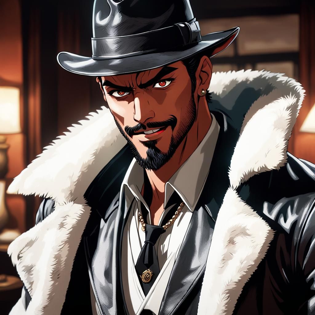 Surreal Pop Art Portrait of a Masculine Anime Figure