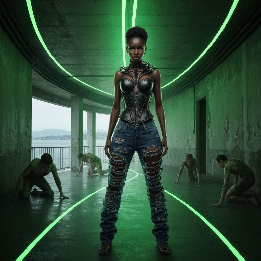 Dystopian San Francisco: Woman in Futuristic Attire