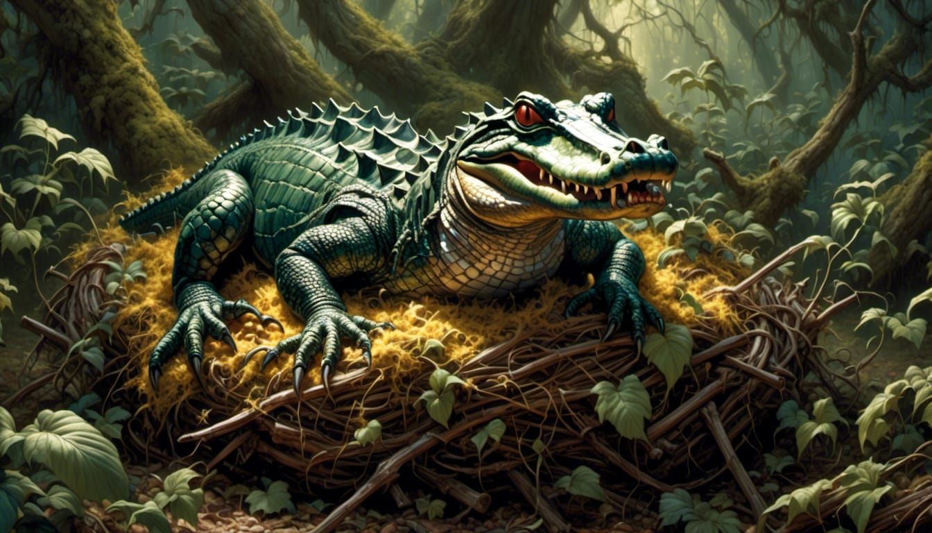 alligator nest