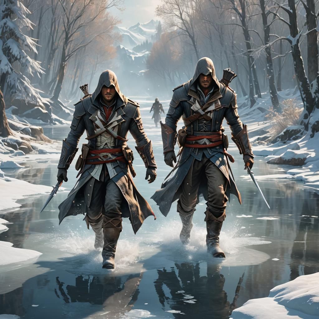 Ethereal Assassin on a Frozen Lake