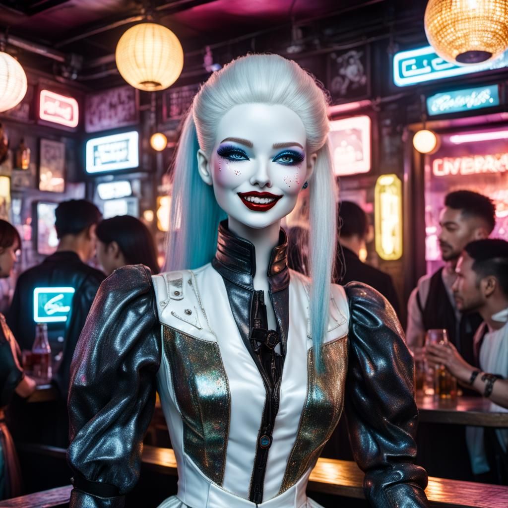 Cyberpunk Disco Doll Entertains Crowd