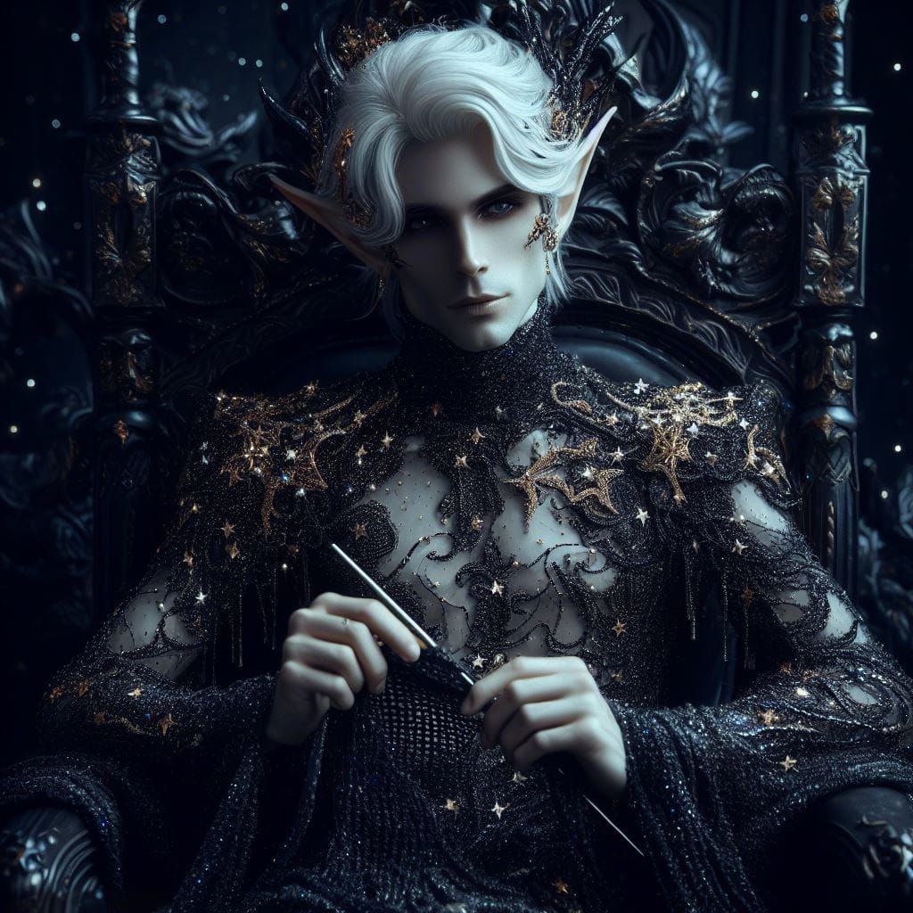 Elven Night Prince in Whimsical Fantasy Concept Art