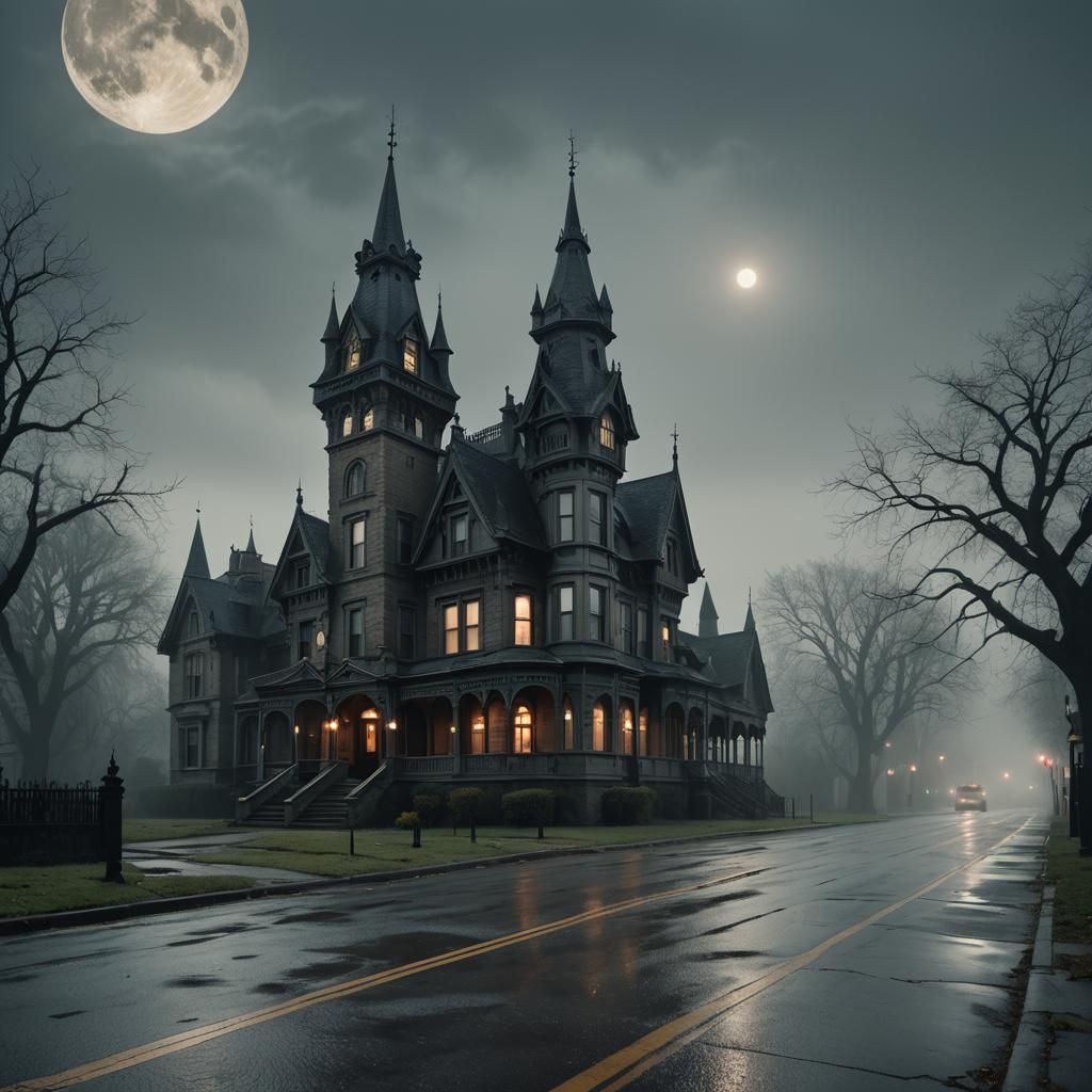 Ethereal Gothic Monolith Shrouded in Mystery