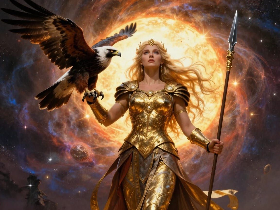 Freyja Warrior Queen in Epic Fantasy Art Style