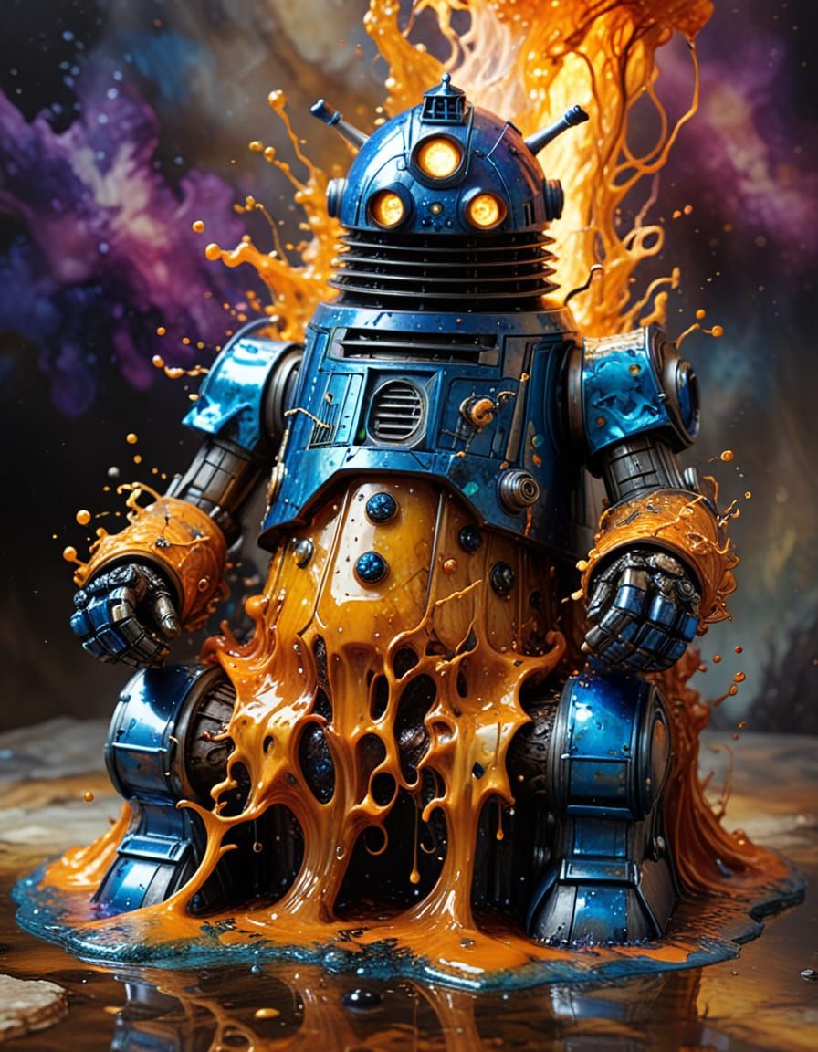 Creatures & Worlds Formed From Flowing Liquid Art