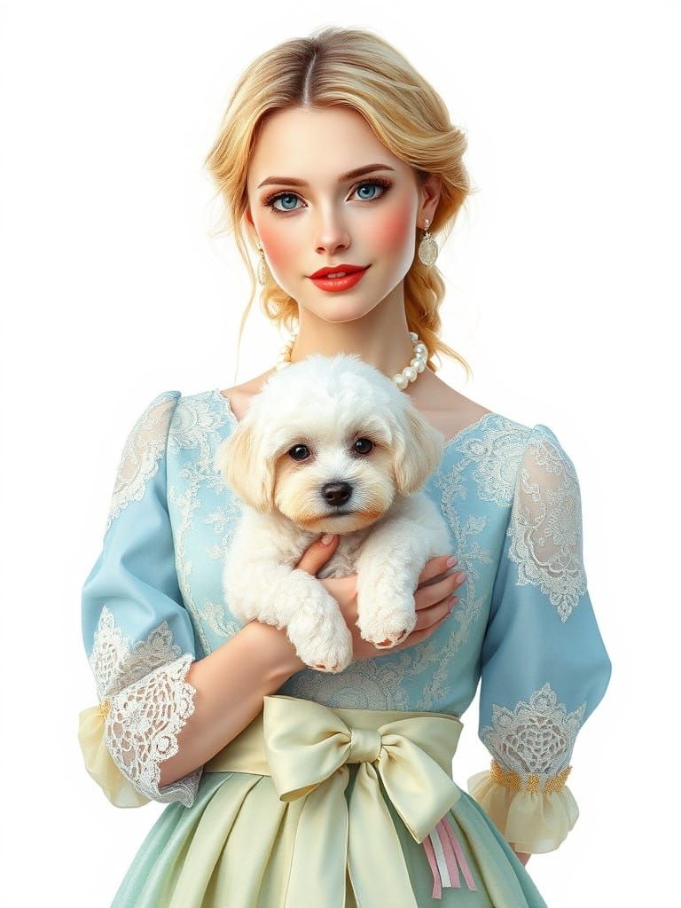 Full body, enchanting hyper realistic acrylic-watercolor mix painting inked with delicate precision, highly detailed,  a...