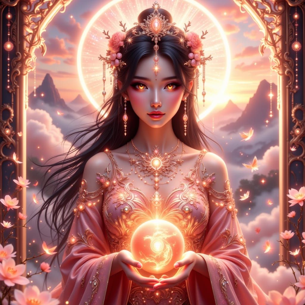 Goddess of the Morning Dawn in Anime 3D Style