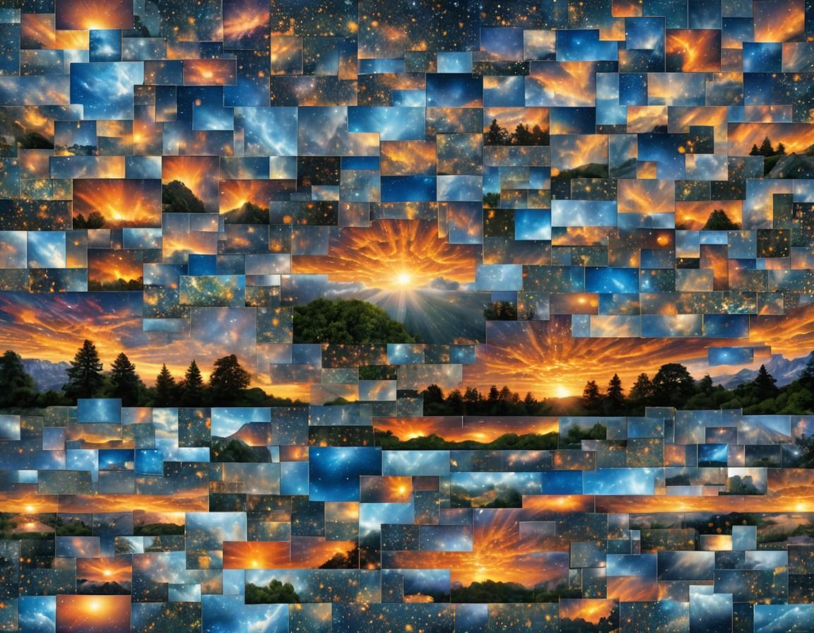 Spectacular Astral Sky Mosaic in 8K Resolution