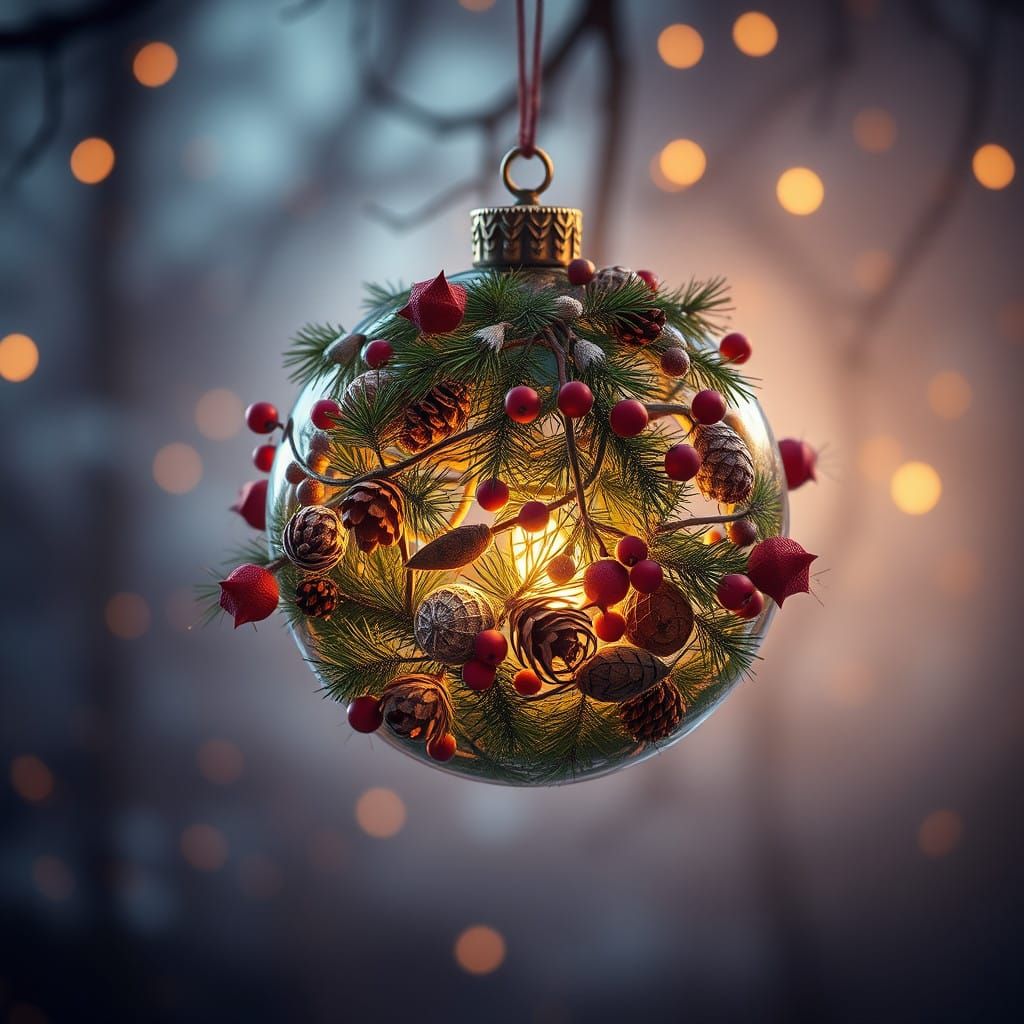 Mystical Winter Wonderland in Golden Light