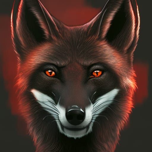 Ethereal Black Fox with Triadic Colors