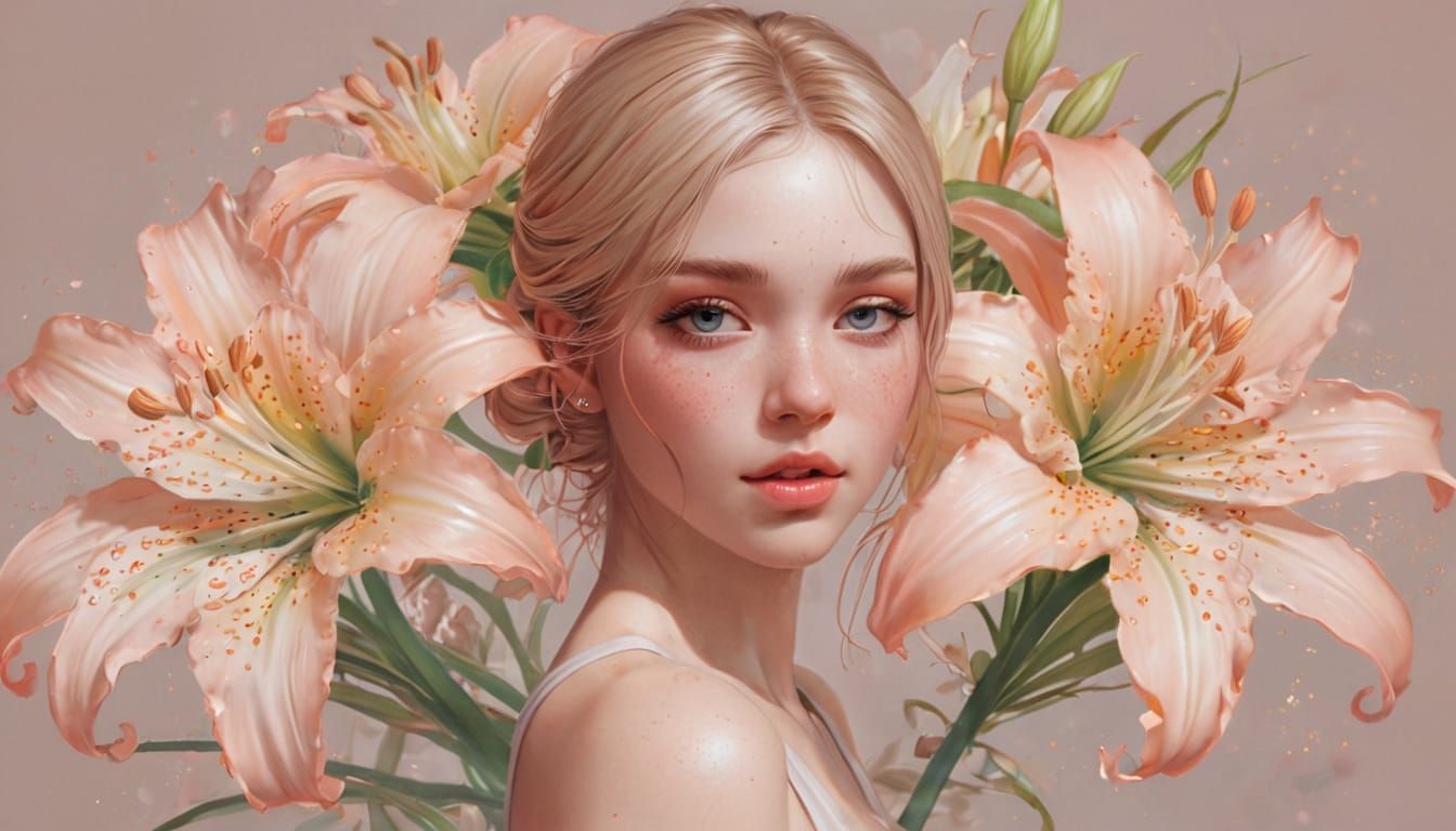 Ethereal Goddess in Warm Hues