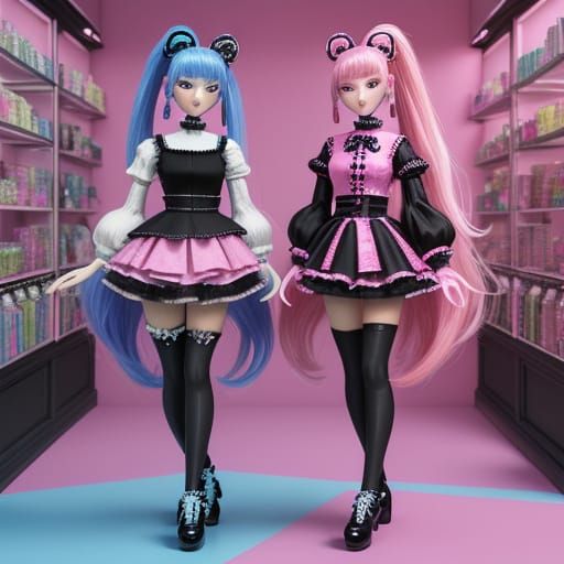 Vintage-Inspired Dolls in Whimsical Bubblegum Wonderland