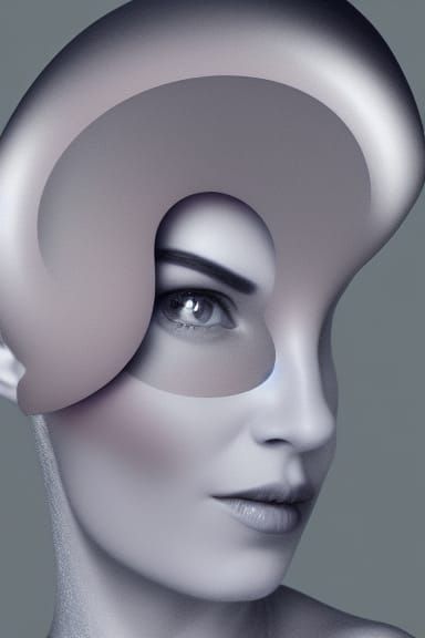 Amorphous Forms Collide with Elegant Portraiture