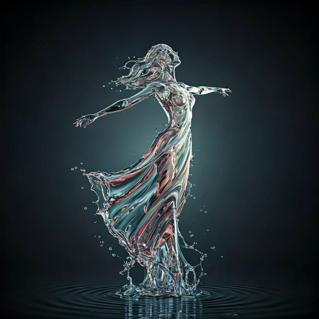 Ethereal Water Nymph in Motion