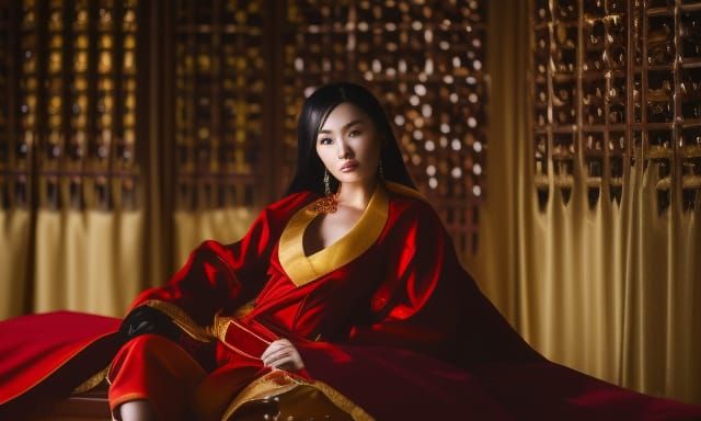 Princess Azula on Fire Throne: Photorealistic Concept Art