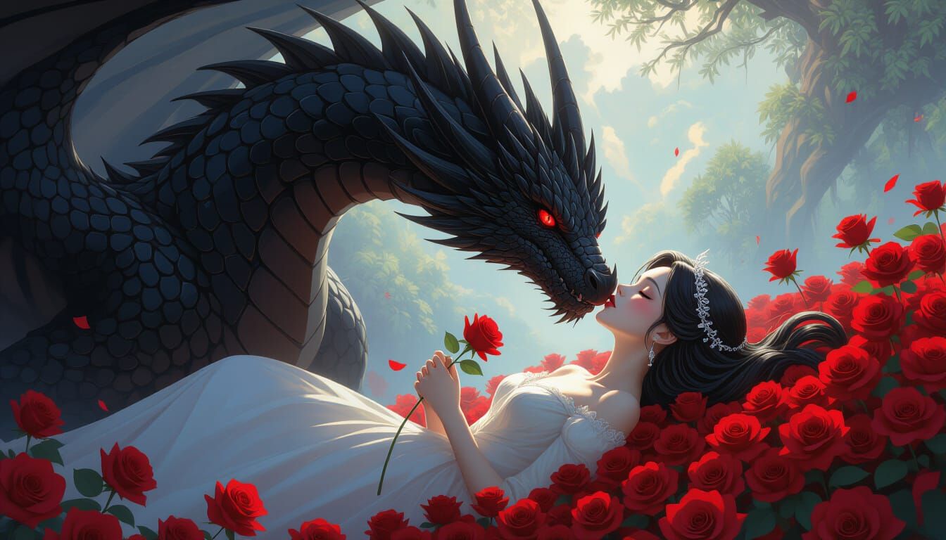 Dragon's Kiss: Sleeping Beauty in Roses