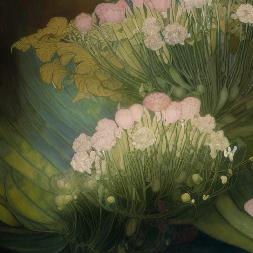 A Sensitive Plant in the garden grew