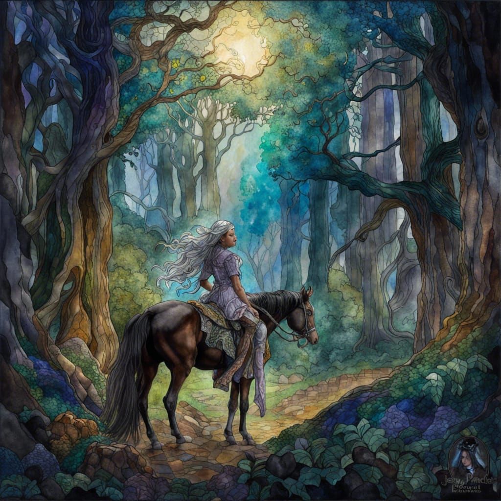 Ethereal Female Centaur in an Enchanted Forest