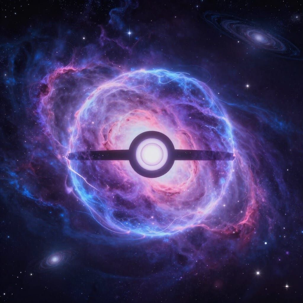 Cosmic Cosmog Poke Ball Amongst Stars