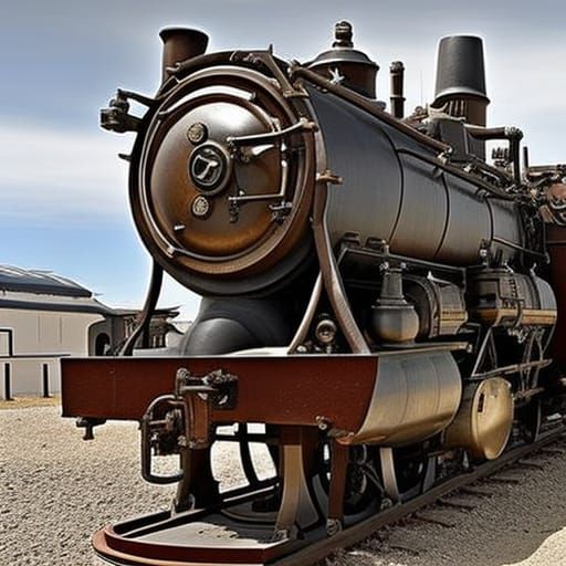 Leben Steampunk Engine in Majestic Industrial Setting