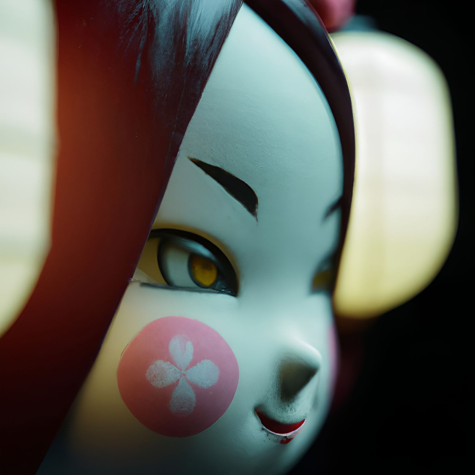 Mysterious Yōkai Portrait in Moody Cinematic Light