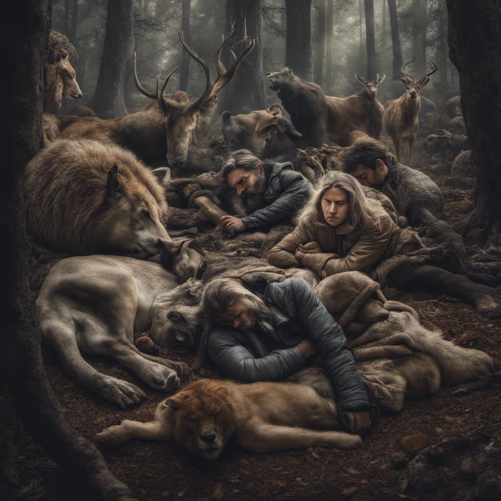 Wildlife Sanctuary at Night in Hyperrealistic Detail