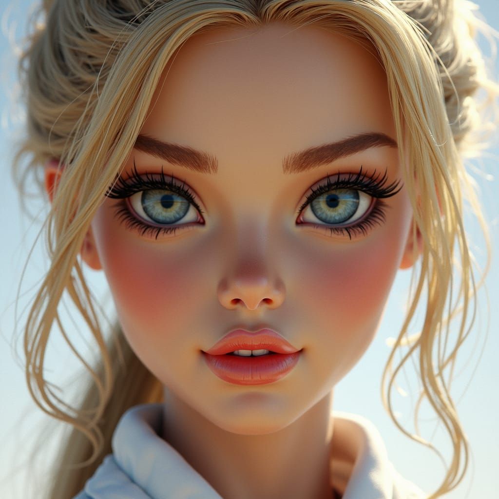 Hyper Realistic Taekwondo Barbie in Traditional Olympic Styl...