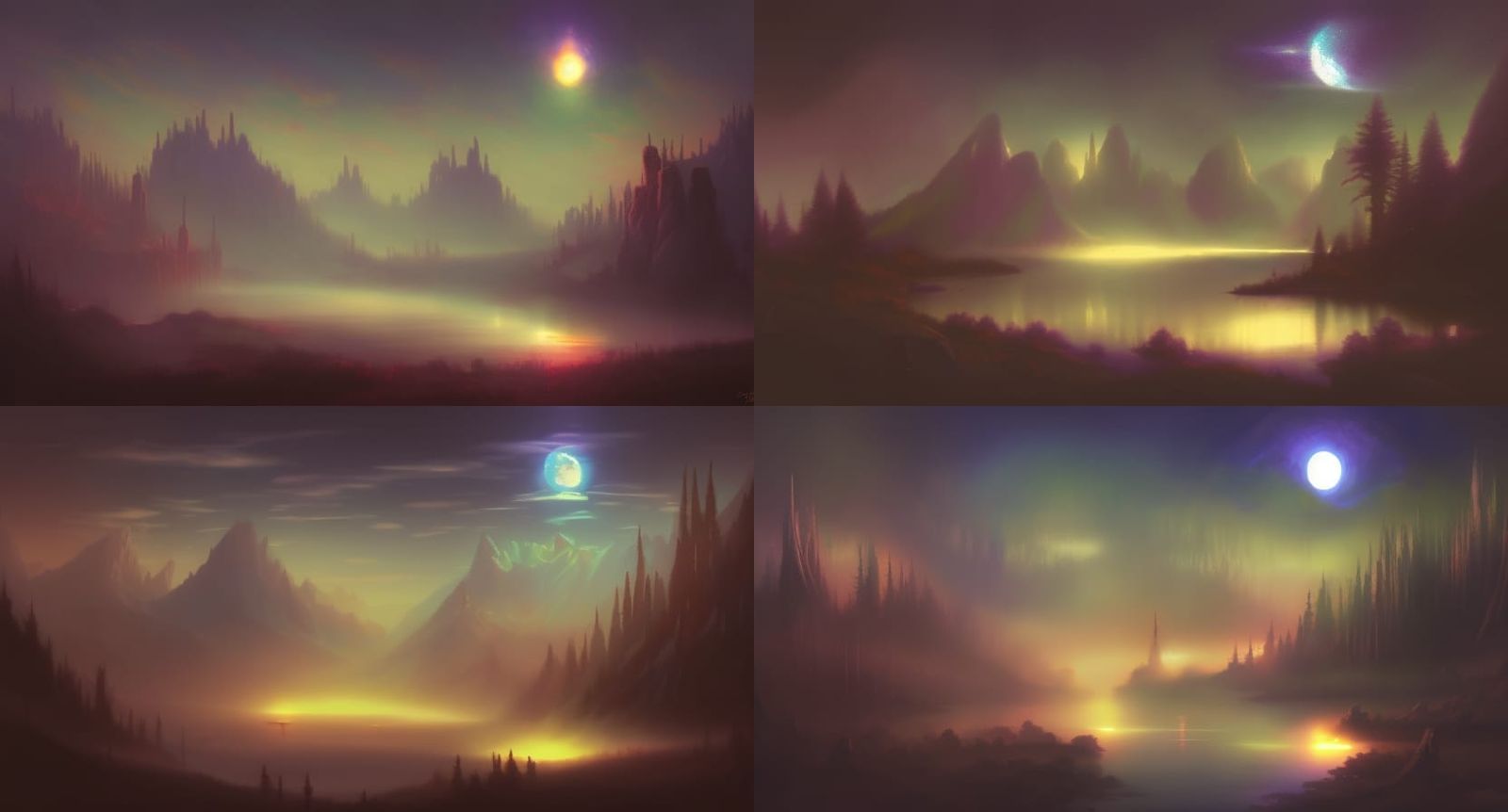 Epic Twilight Forest Fire in Steampunk Style