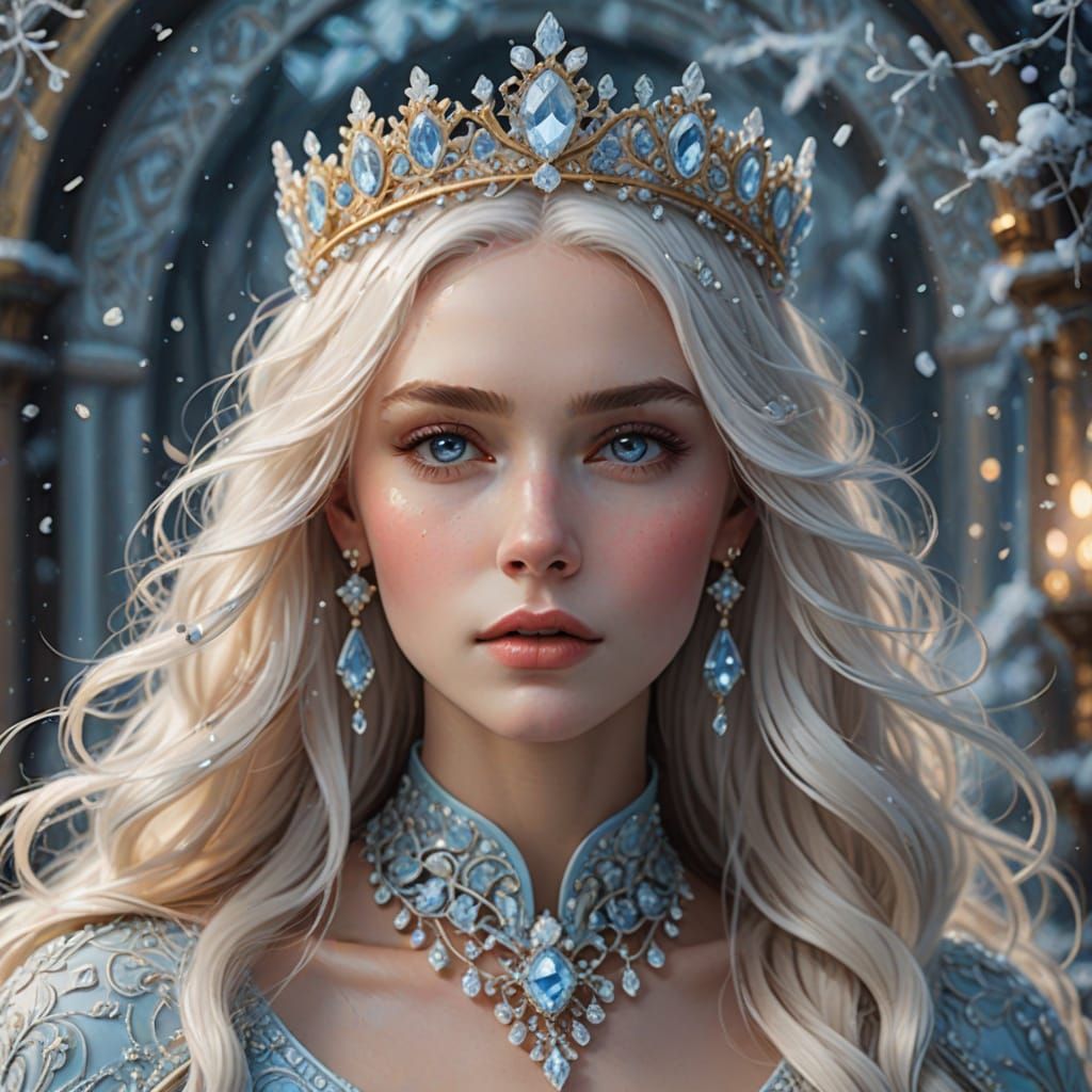 Romantic Ice Queen Portrait in Soft Focus