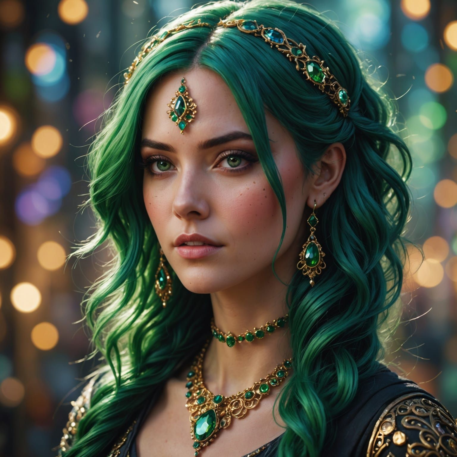 Ethereal Fantasy Beauty Shines in Detailed Matte Painting