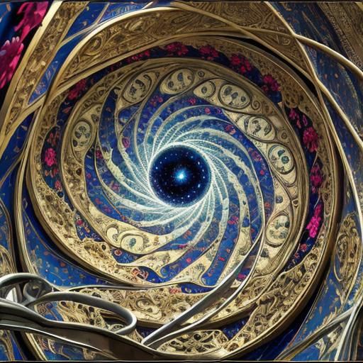 Ethereal Nautilus Sculpture in Vibrant Colors