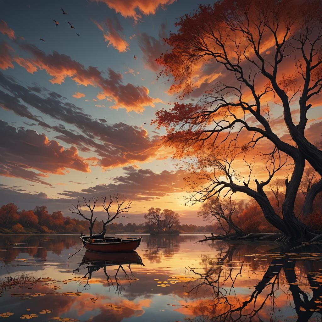 Lagoon Sunset: A Digital Matte Painting