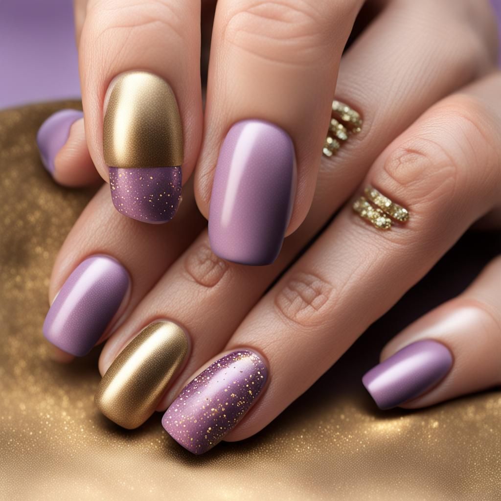 Pastel Nail Polish Details in Golden Hour