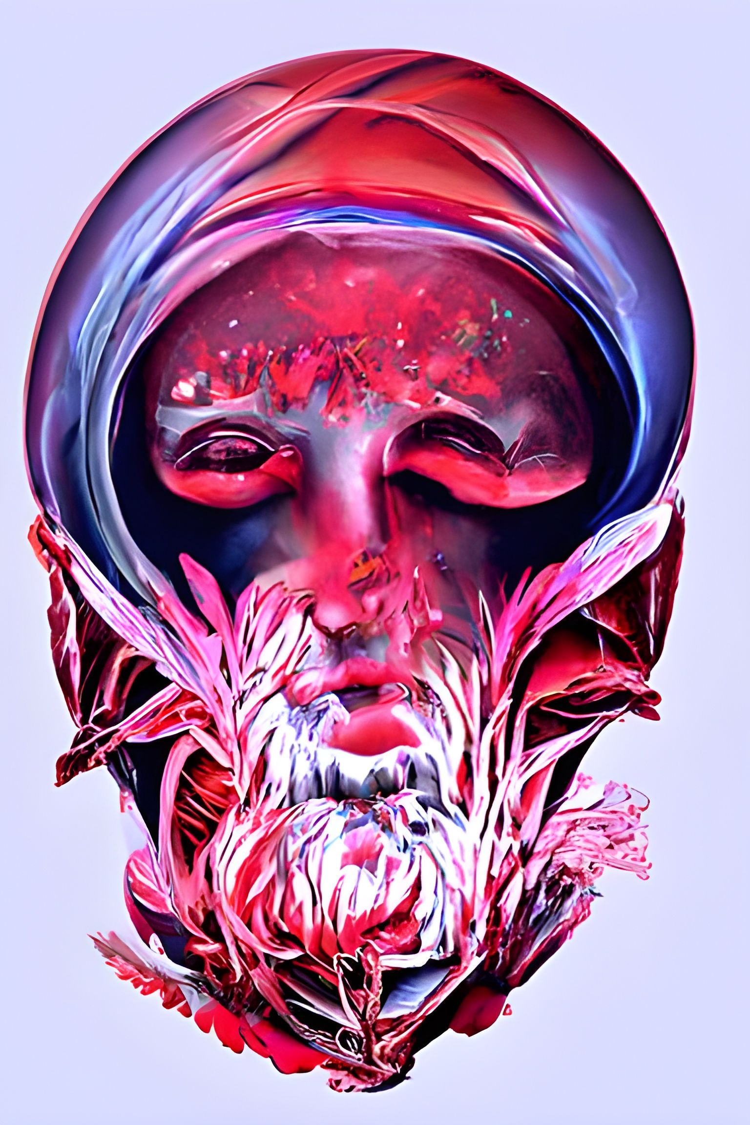 Lucifer's Cosmic Majesty in a Starry Night Garden