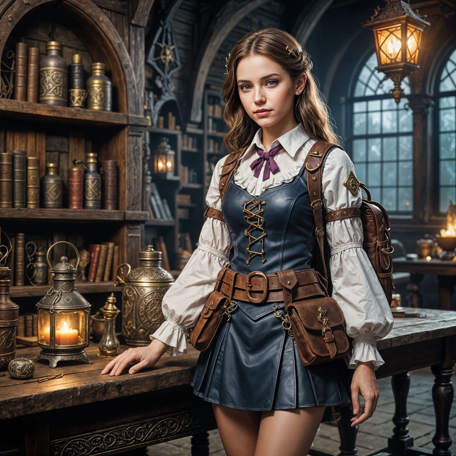 Mystical Backpack in Dark Fantasy Classroom