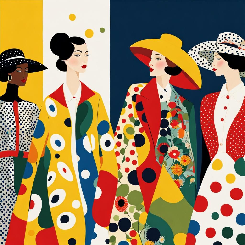 Vibrant Women in Bold Floral Fashion