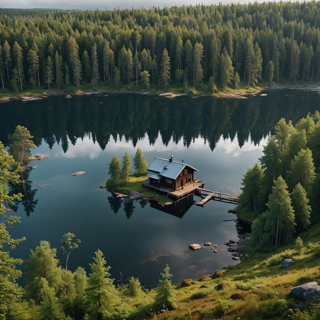 Epic Lake Scene in Finland's Summer Splendor