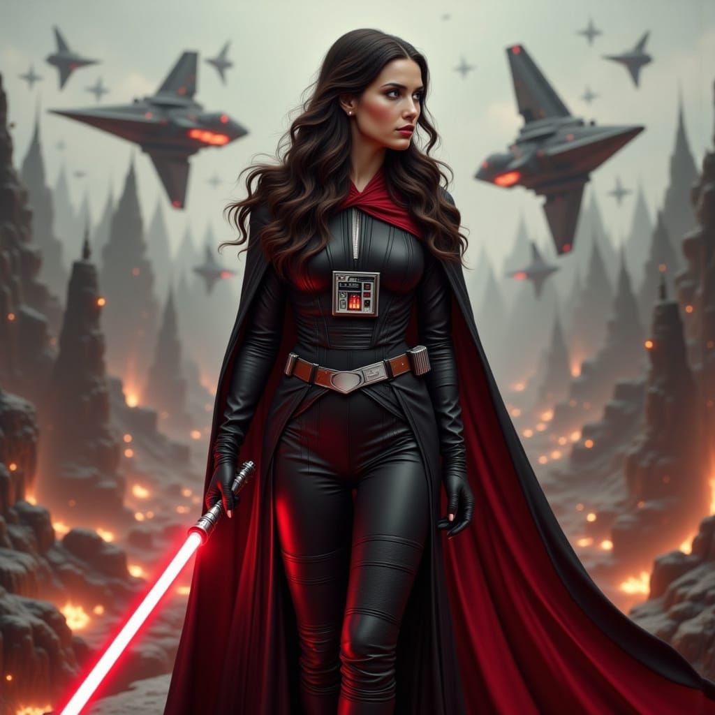 Sci-Fi Princess Leia as Dark Inquisitor