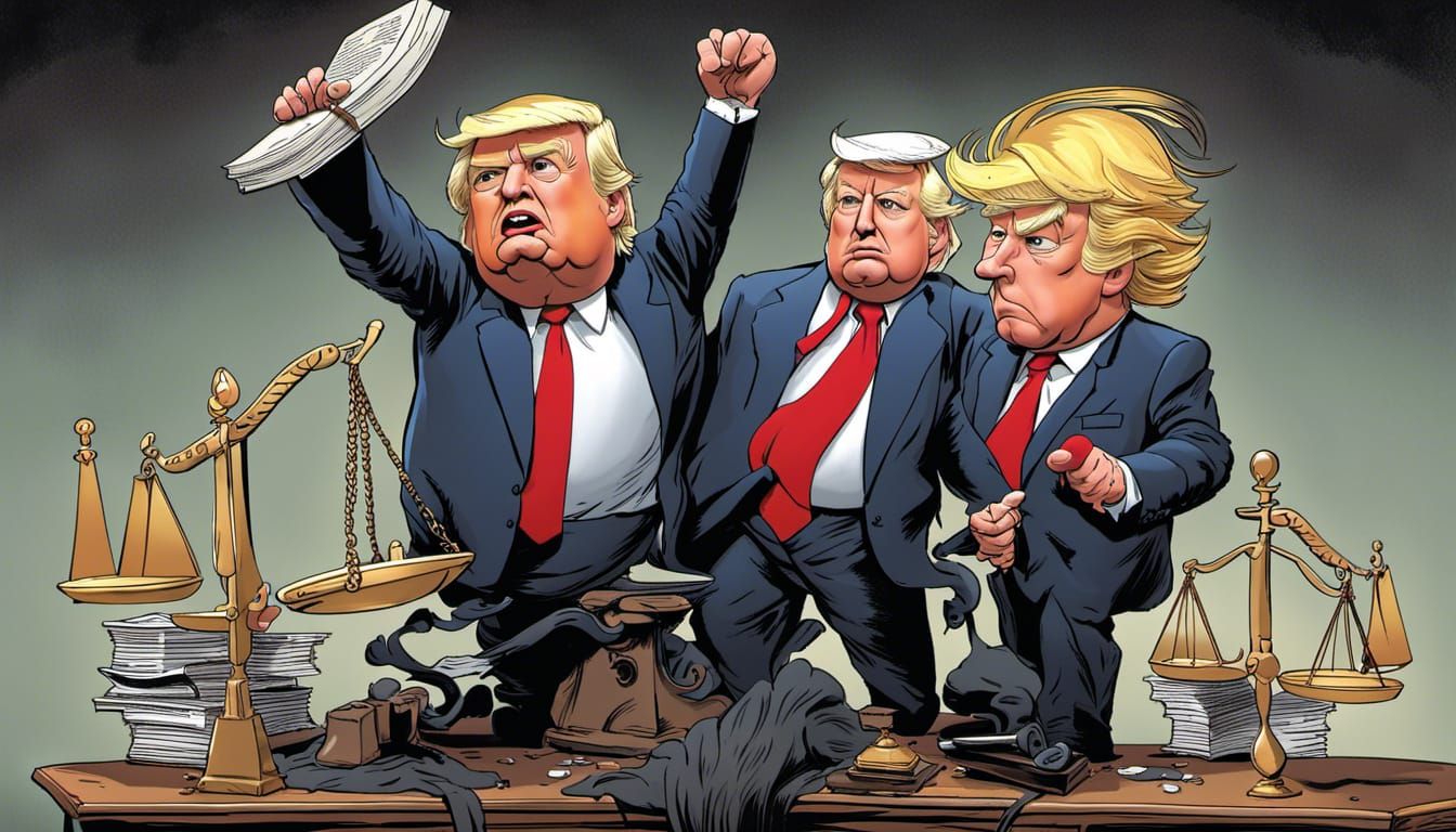 Satirical Trump Cartoon Exposes Chaos and Corruption