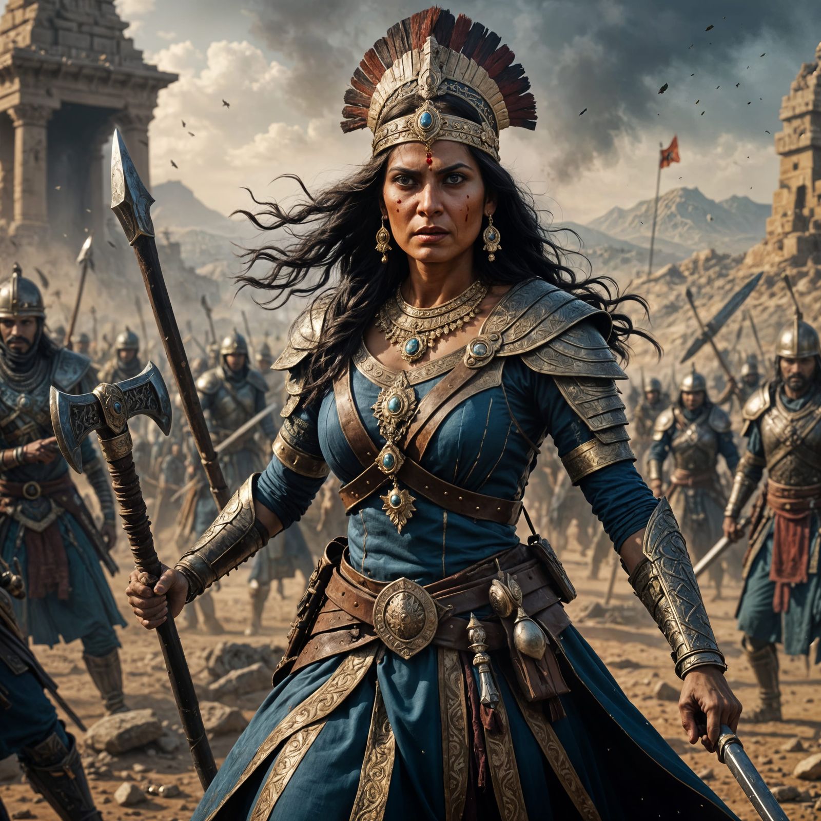 A Regal Warrior Queen Commands Her Empire in Ancient Battle
