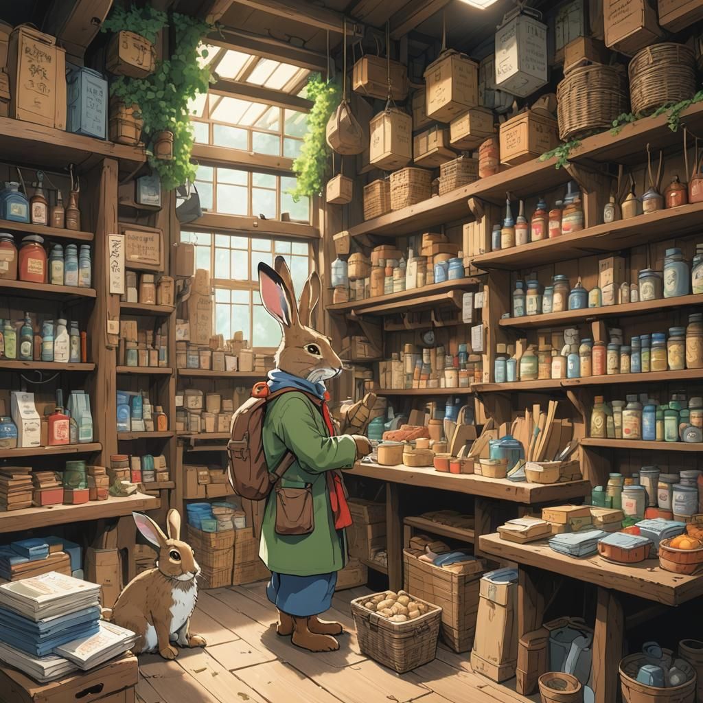 Northern Woodland Gear Makers in Whimsical Redwall Style