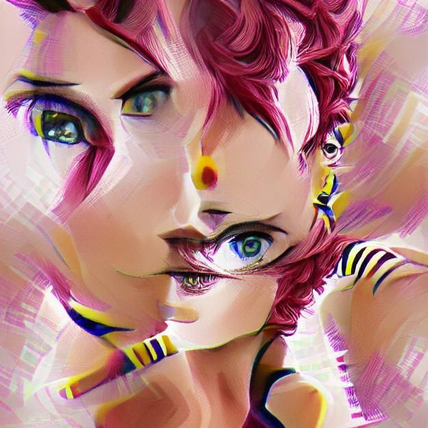 Surreal Goddess Emerges from Vibrant Bloom